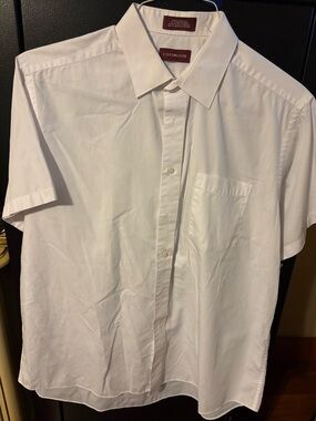 Covington White Short-Sleeve Button-Down Shirt